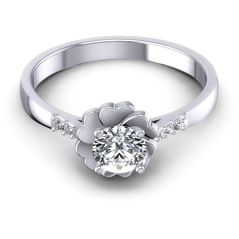 Round Diamonds 0.50CT Engagement Ring in 14KT Yellow Gold