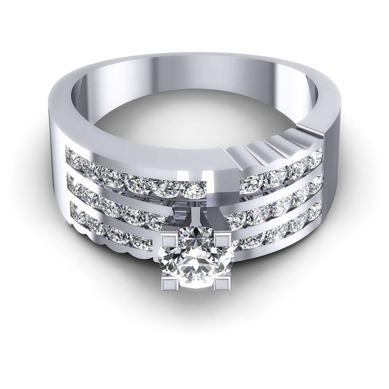 Round Diamonds 1.15CT Engagement Ring in 14KT Yellow Gold