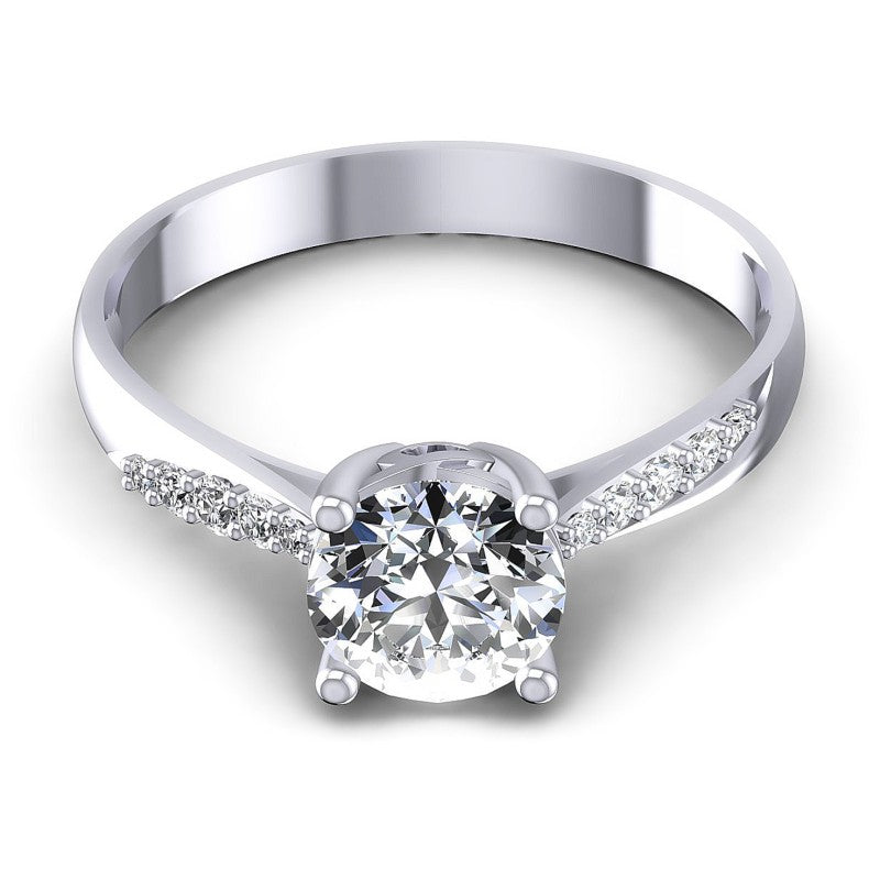 Round Diamonds 0.50CT Engagement Ring in 14KT Yellow Gold