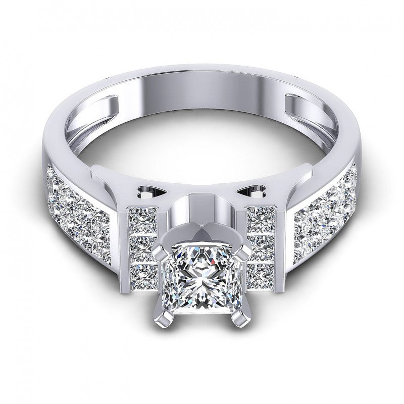 Princess Diamonds 1.15CT Engagement Ring in 14KT Yellow Gold