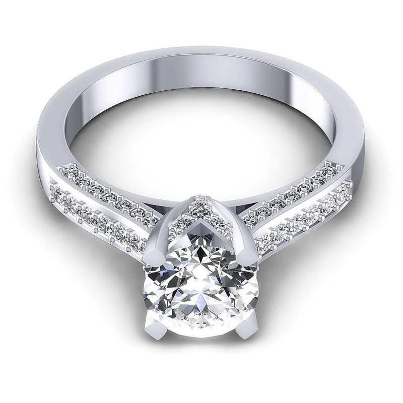 Round Diamonds 0.75CT Engagement Ring in 14KT Yellow Gold