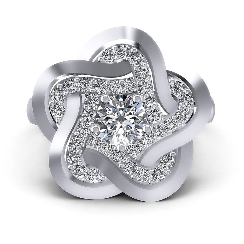 Round Diamonds 0.75CT Engagement Ring in 14KT Yellow Gold
