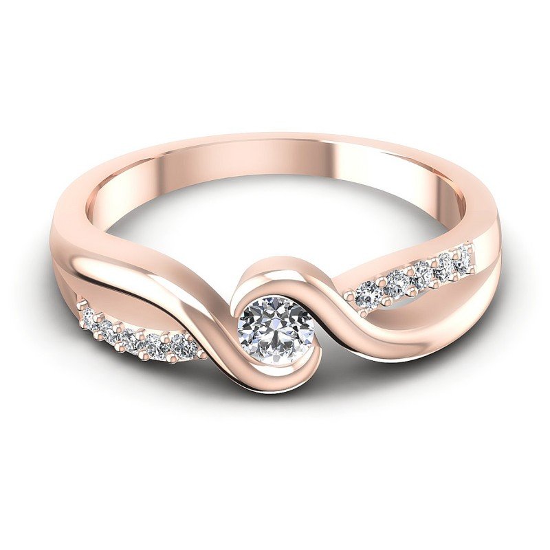 Round Diamonds 0.25CT Fashion Ring in 18KT Yellow Gold