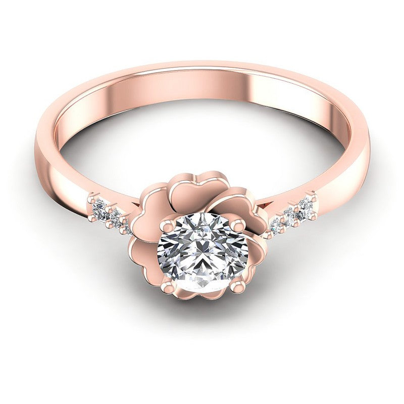 Round Diamonds 0.50CT Engagement Ring in 18KT Yellow Gold