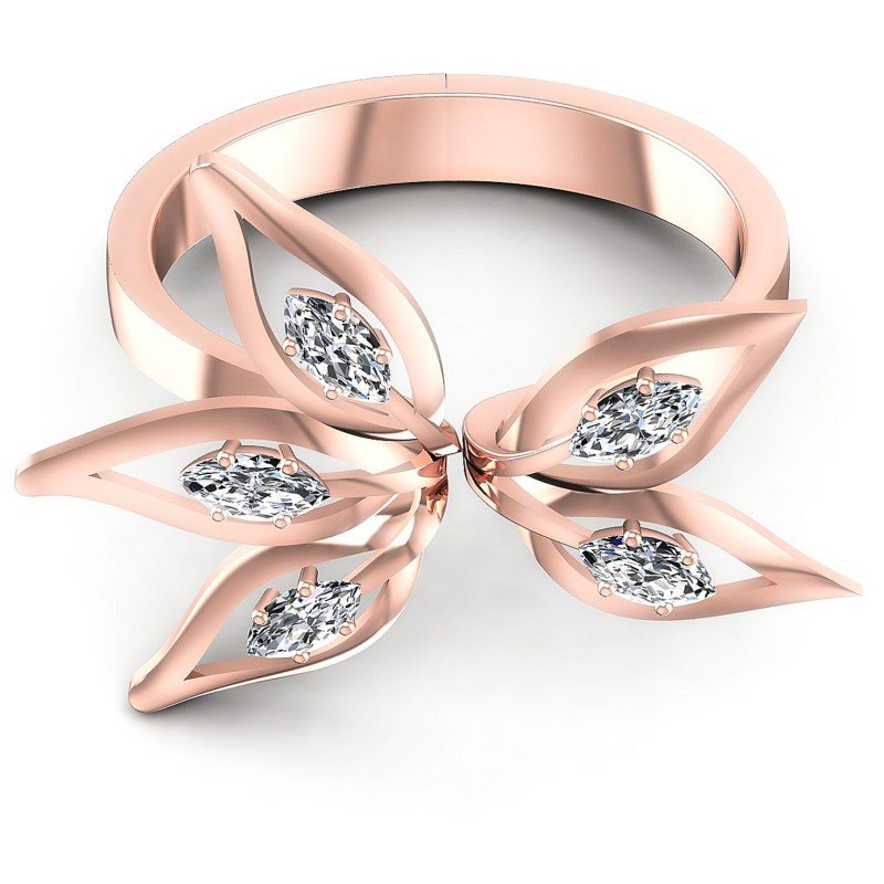 Marquise Diamonds 0.30CT Fashion Ring in 18KT Yellow Gold