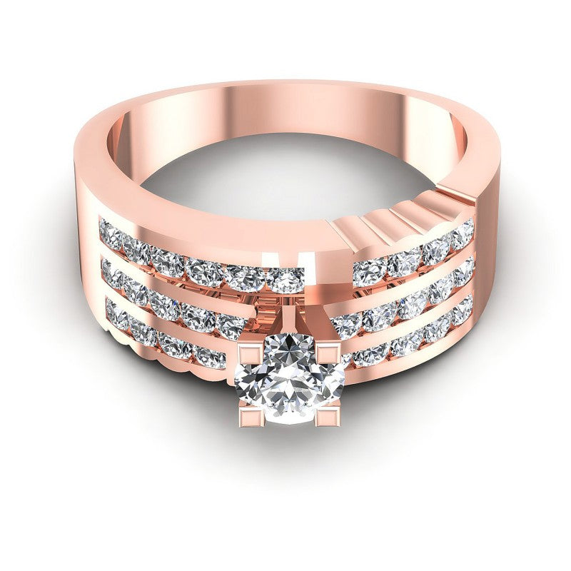 Round Diamonds 1.15CT Engagement Ring in 18KT Yellow Gold