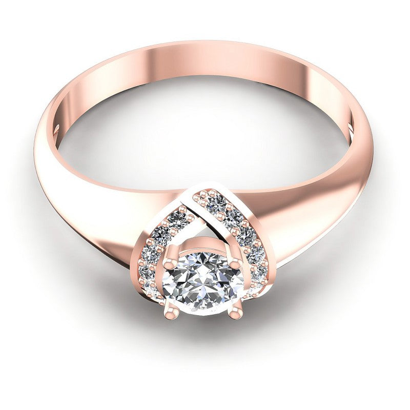 Round Diamonds 0.50CT Engagement Ring in 18KT Yellow Gold