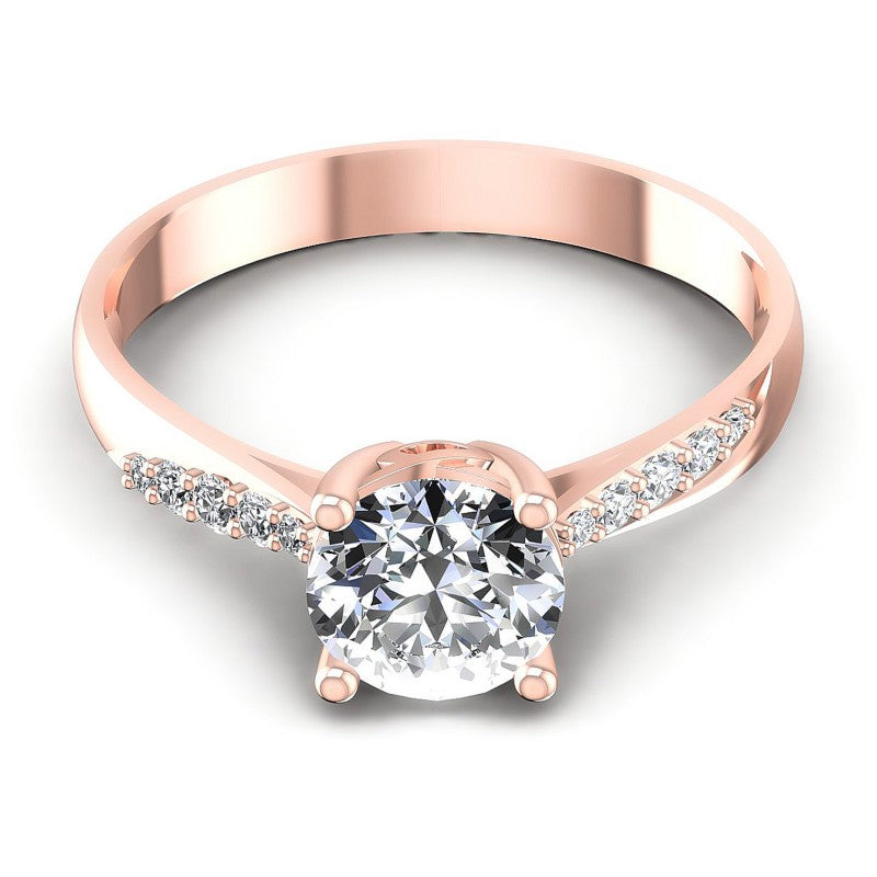 Round Diamonds 0.50CT Engagement Ring in 18KT Yellow Gold