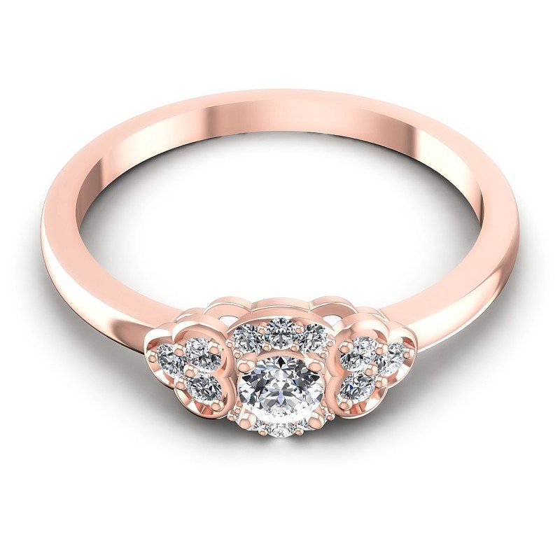 Round Diamonds 0.25CT Fashion Ring in 18KT Yellow Gold