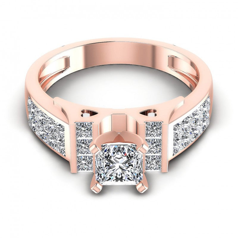 Princess Diamonds 1.15CT Engagement Ring in 18KT Yellow Gold