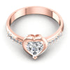 Round and Heart Diamonds 0.50CT Engagement Ring in 18KT Yellow Gold