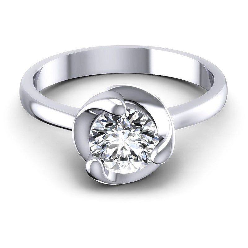 Round Diamonds 0.35CT Solitaire Ring in 14KT Yellow Gold