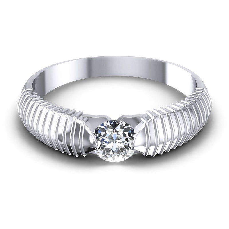 Round Cut Diamonds Solitaire Ring in 14KT Yellow Gold
