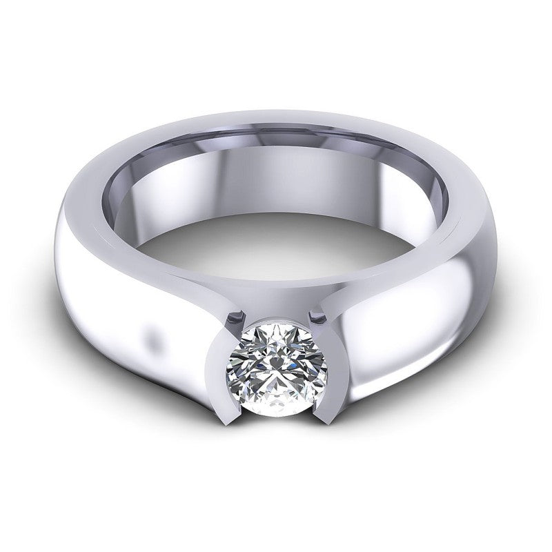 Round Diamonds 0.35CT Solitaire Ring in 14KT Yellow Gold