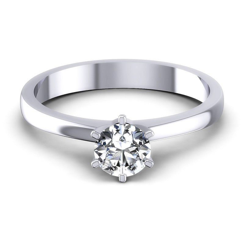 Round Diamonds 0.35CT Solitaire Ring in 14KT Yellow Gold