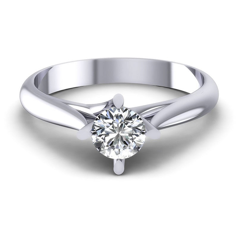 Round Diamonds 0.35CT Solitaire Ring in 14KT Yellow Gold