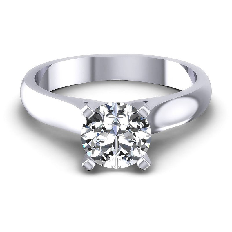 Round Diamonds 0.35CT Solitaire Ring in 14KT Yellow Gold