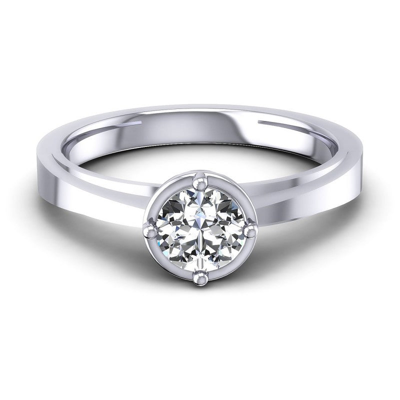 Round Diamonds 0.35CT Solitaire Ring in 14KT Yellow Gold