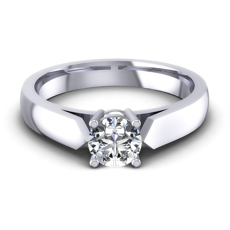 Round Diamonds 0.35CT Solitaire Ring in 14KT Yellow Gold