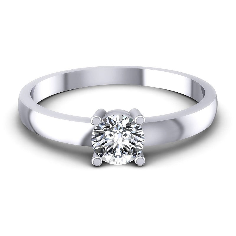 Round Diamonds 0.35CT Solitaire Ring in 14KT Yellow Gold