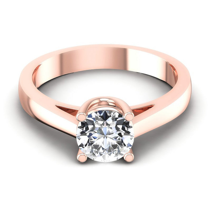 Round Diamonds 0.35CT Solitaire Ring in 18KT Yellow Gold