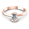 Oval Diamonds 0.35CT Solitaire Ring in 18KT Yellow Gold
