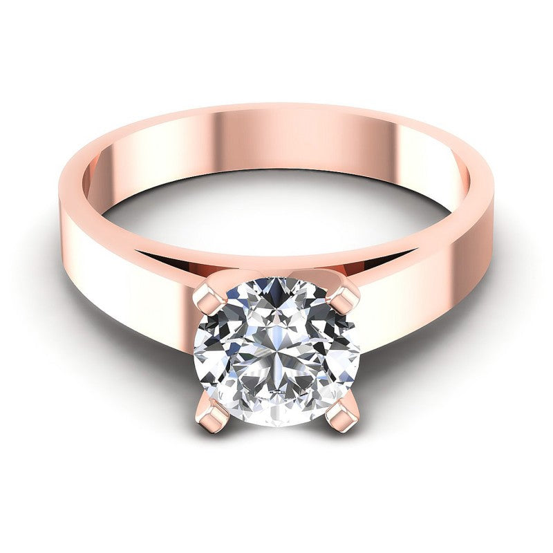 Round Diamonds 0.35CT Solitaire Ring in 18KT Yellow Gold