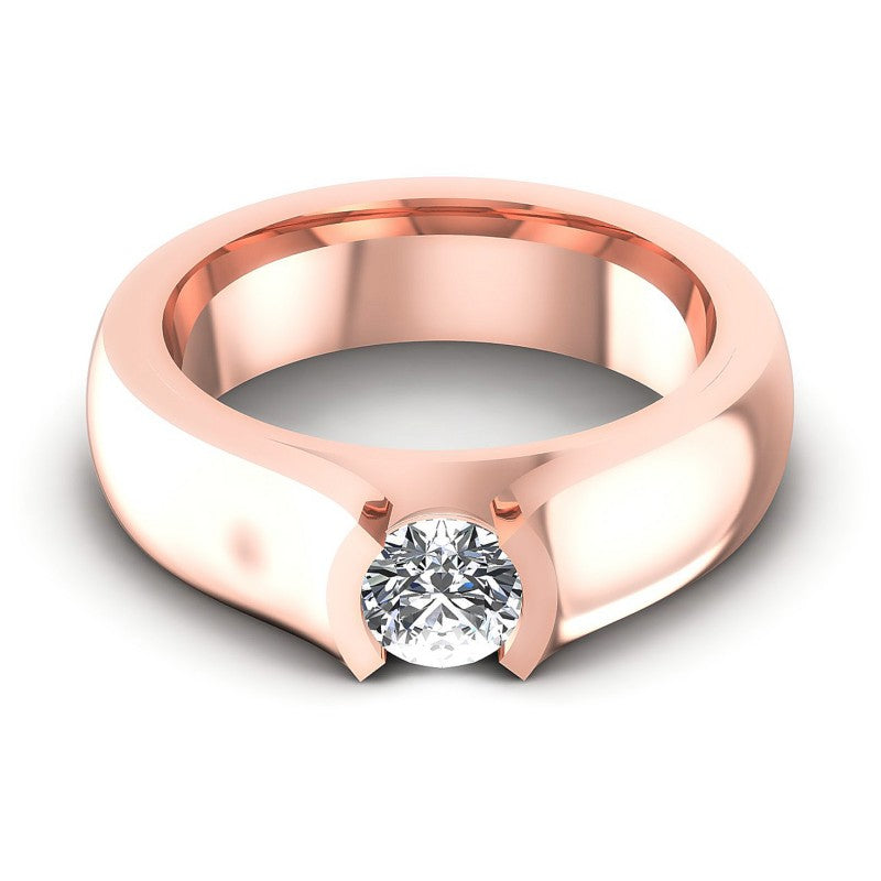 Round Diamonds 0.35CT Solitaire Ring in 18KT Yellow Gold
