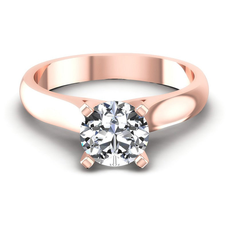Round Diamonds 0.35CT Solitaire Ring in 18KT Yellow Gold