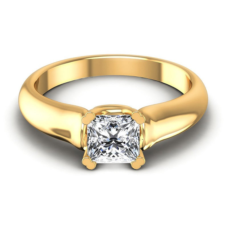 Princess Diamonds 0.35CT Solitaire Ring in 14KT Yellow Gold