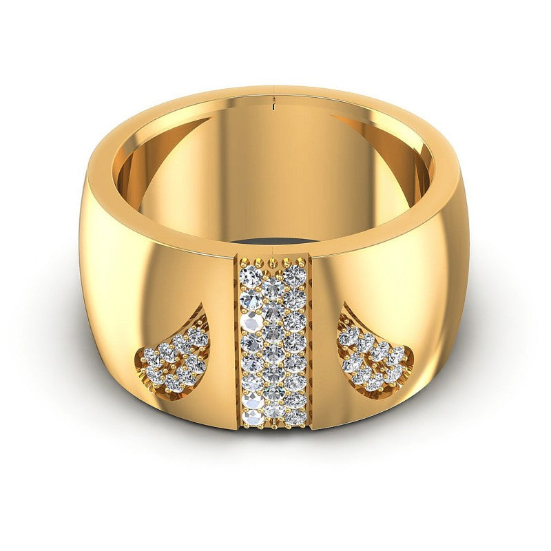 Round Diamonds 0.55CT Diamonds Wedding Band in 14KT Yellow Gold