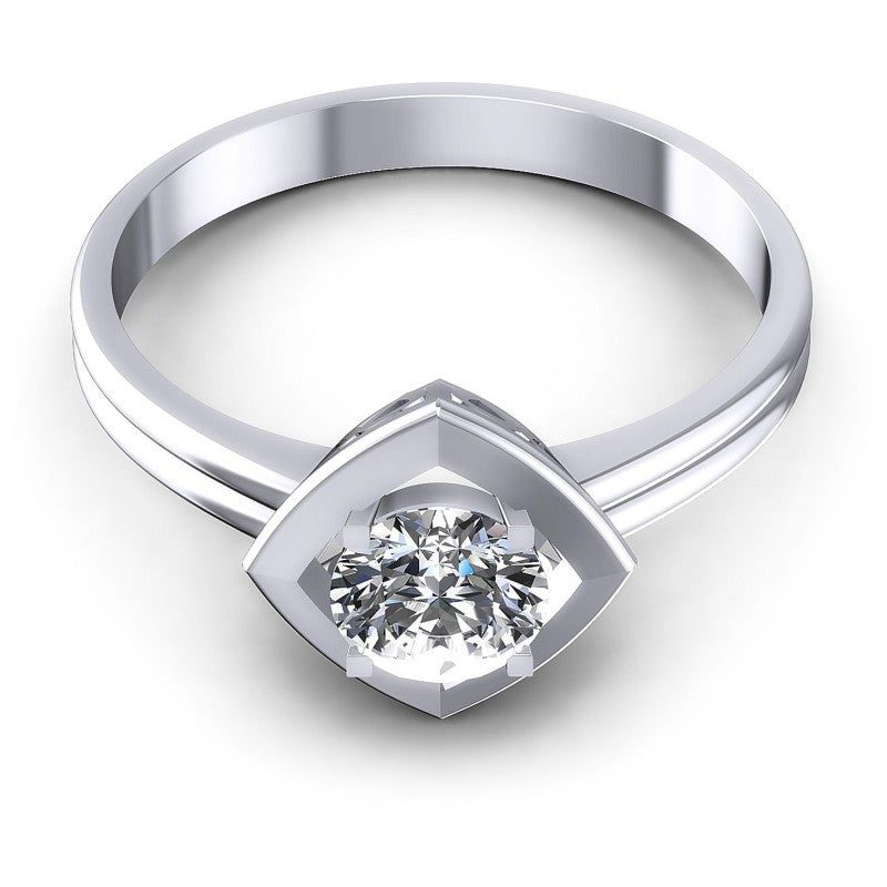 Round Diamonds 0.35CT Solitaire Ring in 14KT Yellow Gold
