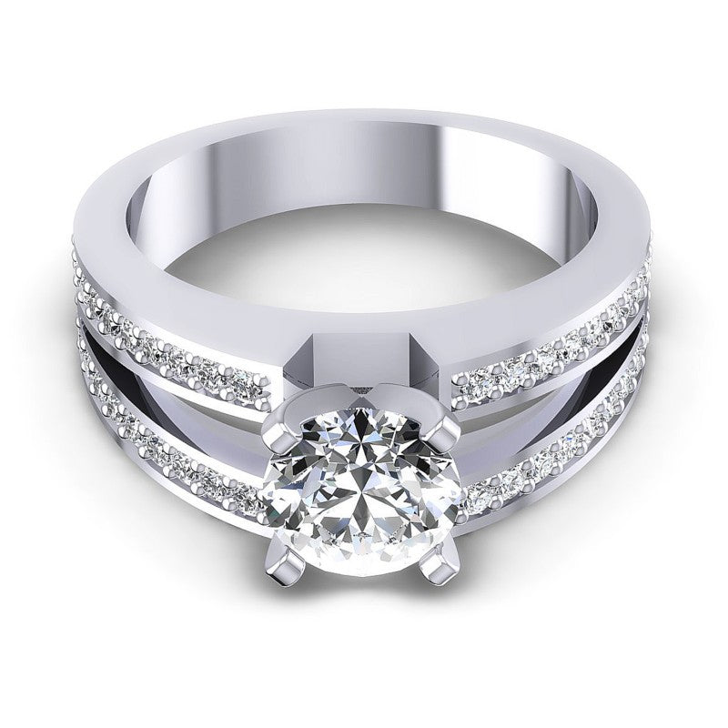 Round Diamonds 0.80CT Engagement Ring in 14KT Yellow Gold