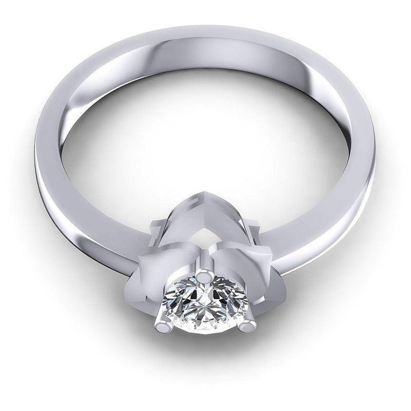 Round Diamonds 0.35CT Solitaire Ring in 14KT Yellow Gold