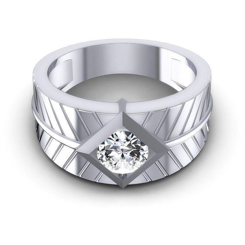 Round Diamonds 0.35CT Solitaire Ring in 14KT Yellow Gold