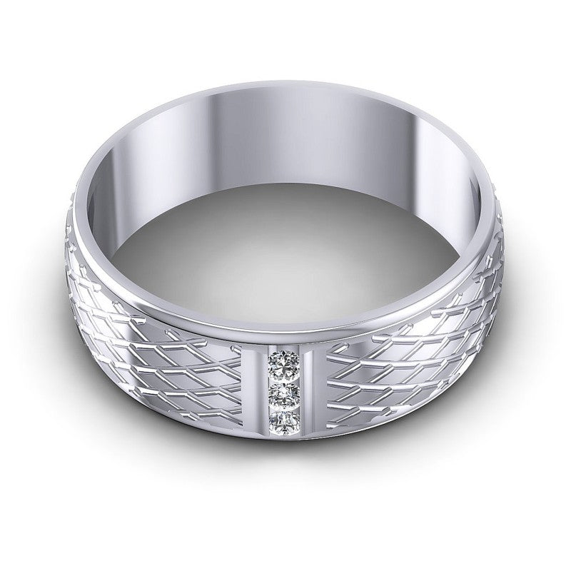 Round Diamonds 0.05CT Diamonds Wedding Band in 14KT Yellow Gold