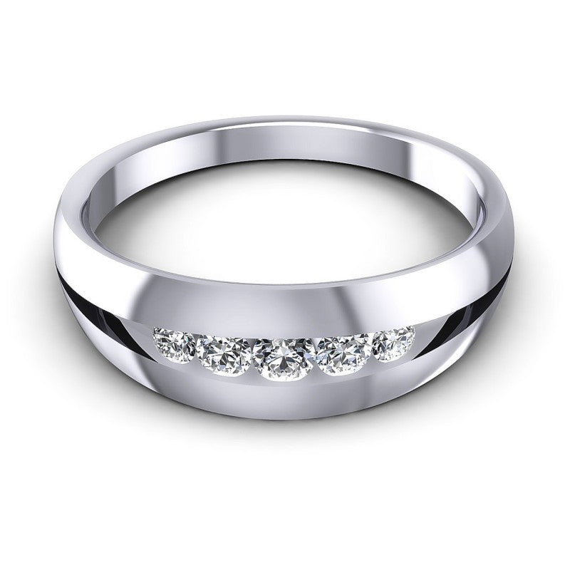 Round Diamonds 0.35CT Diamonds Wedding Band in 14KT Yellow Gold