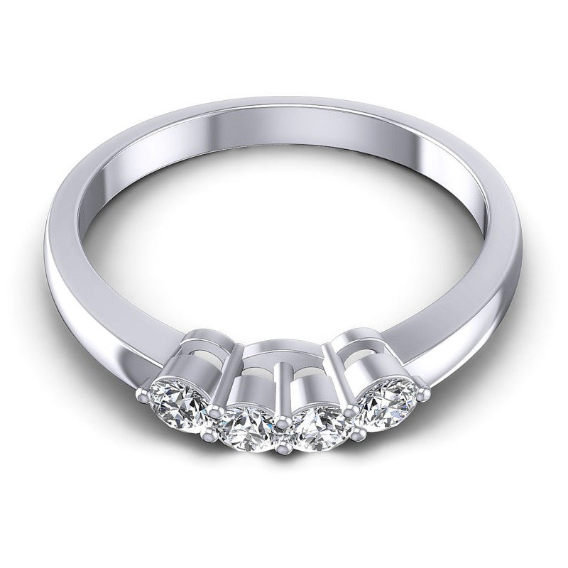 Round Diamonds 0.35CT Diamonds Wedding Band in 14KT Yellow Gold