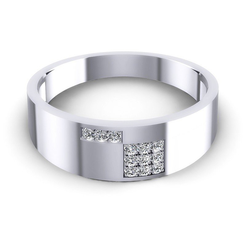 Round Diamonds 0.15CT Diamonds Wedding Band in 14KT Yellow Gold