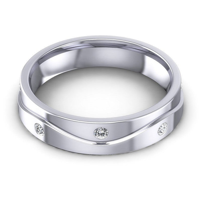 Round Diamonds 0.25CT Diamonds Wedding Band in 14KT Yellow Gold