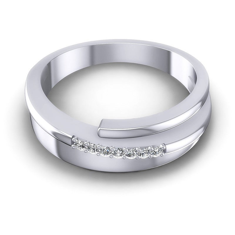Round Diamonds 0.10CT Diamonds Wedding Band in 14KT Yellow Gold