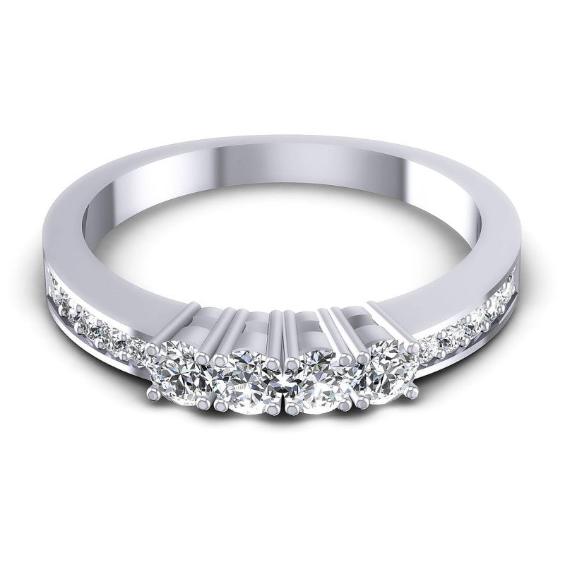 Round Diamonds 0.60CT Diamonds Wedding Band in 14KT Yellow Gold