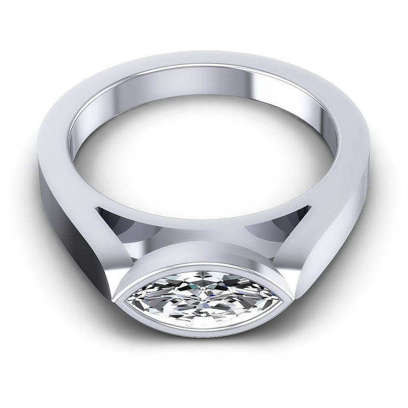 Marquise Diamonds 0.35CT Solitaire Ring in 14KT Yellow Gold