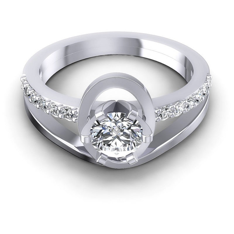 Round Diamonds 0.60CT Engagement Ring in 14KT Yellow Gold