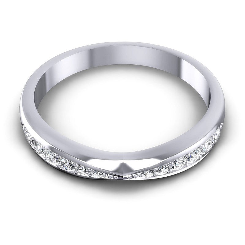 Round Diamonds 0.30CT Diamonds Wedding Band in 14KT Yellow Gold