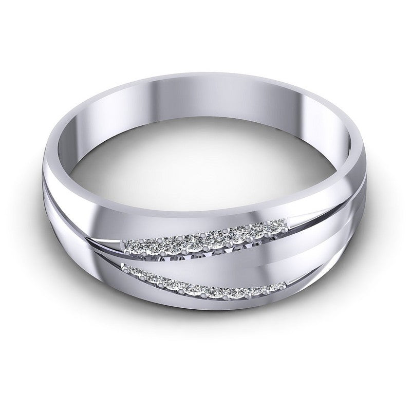 Round Diamonds 0.20CT Diamonds Wedding Band in 14KT Yellow Gold