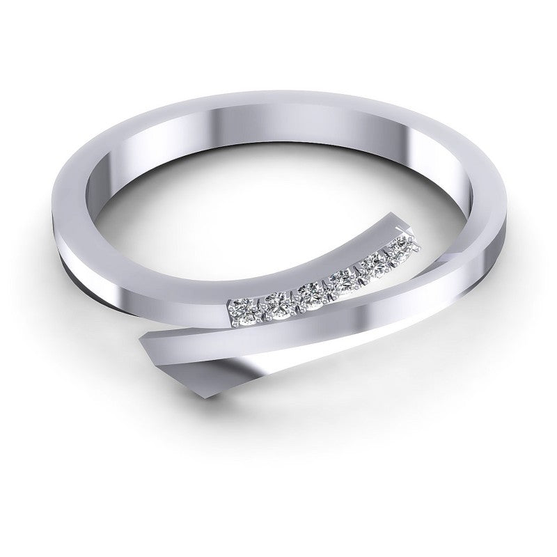 Round Diamonds 0.10CT Diamonds Wedding Band in 14KT Yellow Gold