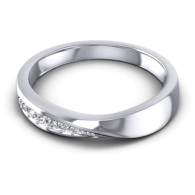 Round Diamonds 0.20CT Diamonds Wedding Band in 14KT Yellow Gold