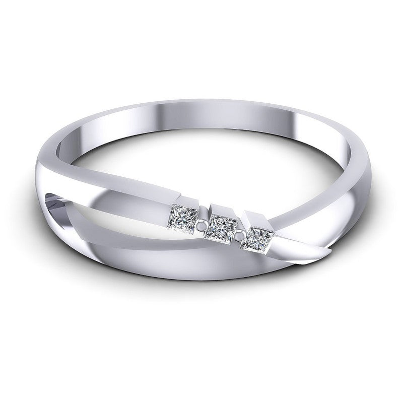 Princess Diamonds 0.10CT Diamonds Wedding Band in 14KT Yellow Gold