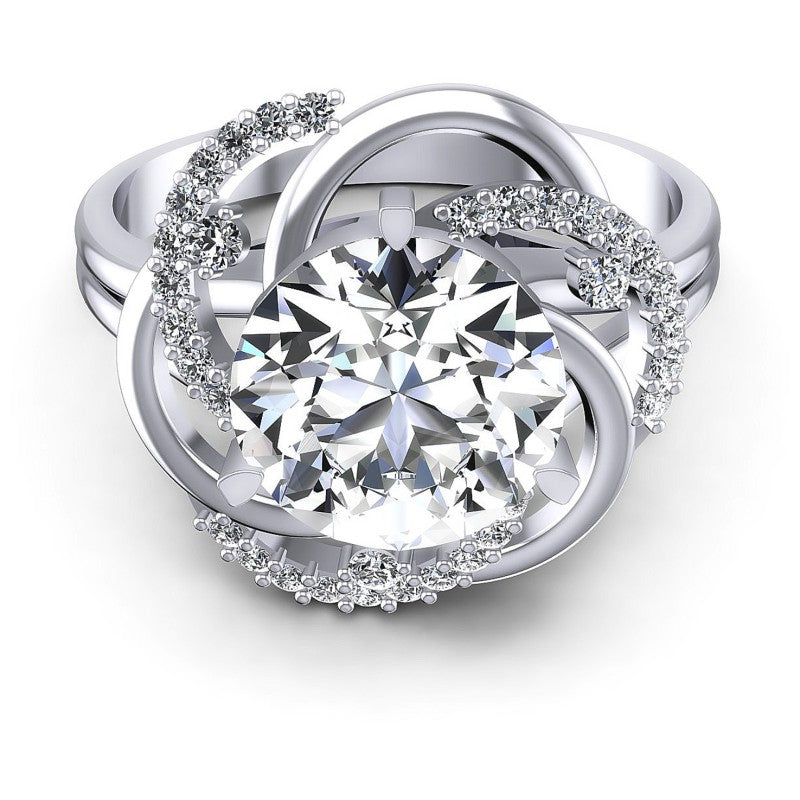 Round Diamonds 0.60CT Engagement Ring in 14KT Yellow Gold